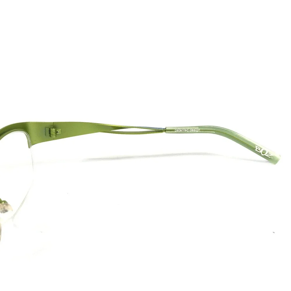 BOZ Eyeglasses Frames STAR 2642 Blue Anise Green Half Rim Cat Eye 52.5-17-131